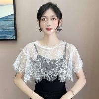 ราคา บิวตี้อัพหยาง ผู้หญิงผ้าพันคอลูกไม้ลูกไม้ผ้าคลุมไหล่เสื้อสีขาวไหล่ผ้าพันคอปกปลอมเคปฤดูใบไม้ผลิฤดูใบไม้ร่วง (45217923380)