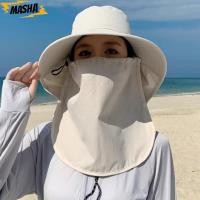 ราคา หมวกชาวประมง กันแดดร่มรื่น ป้องกัน UV ปรับได้ ปีกกว้าง มีผ้าคลุมไหล่และกระบังหน้า สำหรับการใช้งานกลางแจ้ง (49158038375)