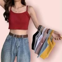 ราคา เสื้อสายเดี่ยว เอวลอย ผ้าคอตตอน สายเดี่ยวสีพื้น อกเว้า แบบครึ่งตัว ผ้านิ่มใส่สบาย (42761871301)