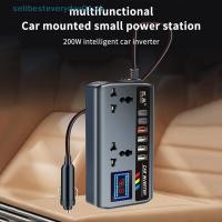 ราคา Sellingbest Car Inverter Power Adapter 12V 24V To DC220V 200W Converter Multi Charger Soet QC3 0 USB PD Type C Fast Charging Car Inverter (53718520752)