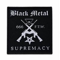 ราคา อาร์มทอ Woven Patch ลาย Black Metal Supremacy เครื่องประดับแฟชั่นสำหรับเสื้อแจ็กเก็ตและเสื้อกั๊ก (51465896682)