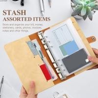 ราคา LUCKYUFT A6 Budget Binder PU หนัง 12 ซิปกระเป๋าซองจดหมายเงินสดหนังสือ หลวม Leaf Binder 6 Pre punched หลุมกระเป๋าโปร่งใส A6 ขนาดเงินสด Organizer ในครัวเรือนการเงิน (42035359984)