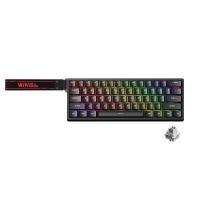 ราคา KEYBOARD (คีย์บอร์ด) AULA WIN60 HE (BLACK) GRAY WOOD MNT SWITCH (EN/TH) (2Y) (28894)