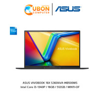 ราคา NOTEBOOK (โน๊ตบุ๊ค) ASUS VIVOBOOK 16X S3604VA-MB500WS Intel Core i5-1340P/16GB/512/WIN11+OF (3640)