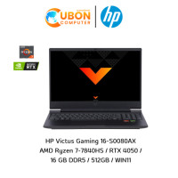 ราคา NOTEBOOK โน๊ตบุ๊ค HP Victus Gaming 16-S0080AX AMD Ryzen 7-7840HS / RTX 4050 / 16 GB DDR5 / 512GB / WIN11 (3331)