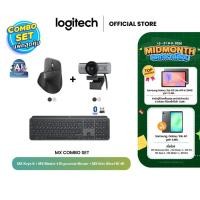 ราคา Logitech MX Keys S คีย์บอร์ดไร้สาย(คีย์TH/EN) + MX Master 4 Ergonomic Mouse เมาส์ไร้สาย + MX Brio Ultra HD 4K เว็บแคม (26244800558)