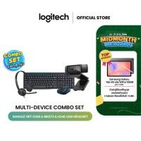 ราคา Logitech Set MK275 Wireless Keyboard and Mouse Combo คีย์ Eng ฟรีสติกเกอร์ Th + C920 Pro HD Webcam + H340 USB Headset (16589898846)