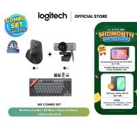 ราคา Logitech MX Mechanical Mini คีย์บอร์ด Tactile TH/EN + MX Master 4 เมาส์บลูทูธไร้สาย + MX Brio Ultra HD 4K เว็บแคม (54010291432)