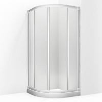 ราคา KOHLER K-17116X-C-0 ตู้อาบน้ำบานเลื่อนแบบโค้ง เฟรมสีขาว กระจกเคลือบ รุ่น Nateo