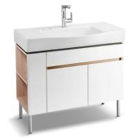 ราคา KOHLER K-31503X-L-PD1 + K-22780X-1-0 อ่างล้างหน้าพร้อมตู้เฟอร์นิเจอร์ รุ่น Family Care 1000 (ชั้นวางซ้าย)