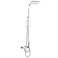 Karat Faucet ก๊อกผสมยืนอาบติดผนัง พร้อมชุดฝักบัว Rain Shower และฝักบัวสายอ่อน รุ่น KRS-031-760