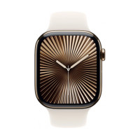 ราคา Apple Watch Series 10 GPS + Cellular 46mm Gold Titanium Case with Starlight Sport Band (MWYX3SA/A) (6858f918aad91b7d76375552)
