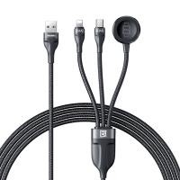 ราคา Cable 3in1 1.2M (RC-C169,Black) - สายชาร์จ Remax (D2400714)