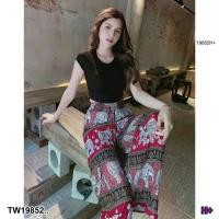 ราคา Garden Clothes ชุดเซ็ท SET 2 ชิ้น เสื้อคลอป + กางเกงขายาว .. สีแดง (1732218740895091391)