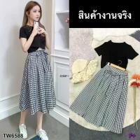 ราคา Garden Clothes ชุดเซ็ท SET 2 ชิ้น เสื้อครอปผ้าคอตตอน+กระโปรงลายสก๊อต (1732225624347806399)