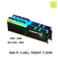 ราคา RAM G.SKILL TRIDENT Z RGB BLACK DDR4 16GB 32GB BUS 3200 3600 (1729669973297236782)