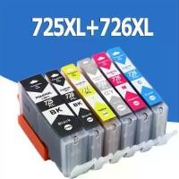 ราคา PGI 725 CLI 726 หมึก PGI 725XL CLI 726XL สีดำ PGI725XL CLI726XL ตลับหมึกสำหรับ Canon IX6560 IP4870 MG5370 IP4970 MG6270 (1731634600997324090)