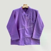 ราคา เสื้อผู้ชาย ผ้าฝ้ายชินมัย คอจีนไทลื้อป้าย กระดุมจีนด้นด้ายสลับสีโดนเด่น เนื้อนุ่มมือสวมใส่สยาย งานดีมีเอกลักษณ์เฉพาะตัว ยึดรูปแบบเดียวกัน (1731700994242217111)