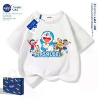 ราคา [ของพร้อมส่ง] เสื้อยืดเด็กแขนสั้น NASA ผ้าฝ้ายแท้ Doraemon ลายน่ารัก ซักสีไม่ตก ซัมเมอร์ (1731723834399491219)