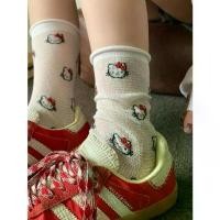 ราคา ถุงเท้าคิตตี้ Hello Kitty น่ารัก สไตล์กลางน่อง วัสดุตาข่ายบางฤดูร้อน ดีไซน์กลวงและระบายอากาศ ดีไซน์กุทัณฑ์ ถุงเท้าผู้หญิง (1732299179344890492)