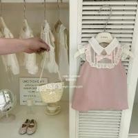 ราคา ชุดเสื้อกั๊กฤดูร้อน สีชมพู สำหรับเด็กผู้หญิง สไตล์ลูกไม้และตาข่าย มีสไตล์ สไตล์ชาแนลตัวน้อย ออกในปี 2568 (1731405571478030065)
