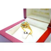 ราคา KeithMargery S.R. แหวนทองมรกตเพชรซีกโบราณ เม็ดละ 0.04 กะรัต ล้อมเพชรซีก น้ำ100 ขาวสวยไฟดี พร้อมใบรับรองสินค้า เคลือบทองคำแท้100% จัดส่งเฉพาะจุด (1731208881022404511)