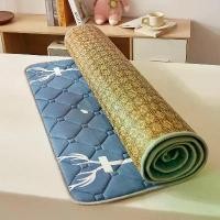 ราคา พรมไม้ไผ่ เสื่อหวาย กันไรฝุ่น เสื่อไม้ไผ่ เสื่อ bamboo เบาะที่นอน กันเปื้อน ปูที่นอน ที่นอน 3.5ฟุต/5ฟุต/6ฟุต คลังสินค้า (1731699850085894126)