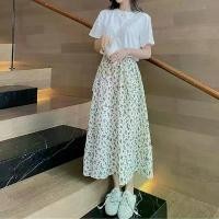 ราคา กระโปรงลายดอกไม้ เอวยางยืด เรียบหรู ยาวปานกลาง สำหรับผู้หญิง เหมาะสำหรับฤดูใบไม้ผลิและฤดูร้อน ทรงเอ เอวสูง กระโปรง ผ้า ไทย ทรงเอ (1732211362929805515)