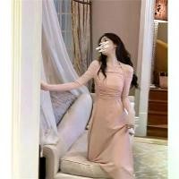 ราคา เดรสเปิดไหล่ สีชมพู คอเชือกแขวนคอ แขนยาว สำหรับผู้หญิง สไตล์เซ็กซี่และฮอต ทรงสลิมฟิต เดรสมิดี้ทรงเอ ฤดูใบไม้ผลิ มาใหม่ [COD] gold sherri hill dress 55927 aauuyyii งาน ป้าย (1731718941117351585)