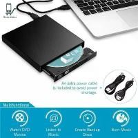 ราคา เครื่องเล่นซีดี ภายนอก External DVD Drive USB 2.0 Slim Writer / Burner / rewriter / CD Rom Drive สีดำ สีขาว (1731048706327611502)