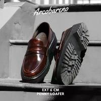 ราคา 509 EXT 6 cm Penny Loafer Burgundy รองเท้า loafer ผู้ชาย งานหนัง Italy แท้ HandMade สุดคลาสสิค (1731222308557260363)