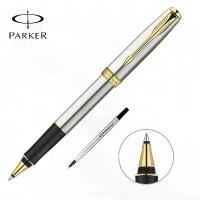 ราคา ปากกาลูกลื่น Sonnet, PARKER, ปืน, เคลือบสีดำด้าน, พร้อมขอบทอง, รีฟิลหมึกสีดำจุดละเอียด (1731750828965659879)