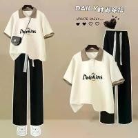 ราคา เสื้อยืดแขนสั้น นักเรียนมัธยมต้น สูทผู้หญิง ผ้าฝ้ายแท้ มาใหม่ 2024 เหมาะสำหรับชุดฤดูร้อน เสื้อผ้าลำลอง เสื้อเด็กผู้หญิง (1730569377126910267)