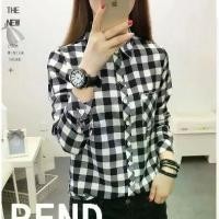 ราคา เสื้อเชิ้ตผู้หญิง สไตล์เกาหลี ทรงหลวม ลายสก๊อต ฤดูร้อน ผ้าบาง ลายสก๊อตขาวดำ เสื้อเชิ้ตแขนยาวลำลอง ทันสมัย (1730480477263005865)