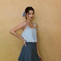 ราคา Realloose - Peta top (blue) เสื้อสายเดี่ยว ปรับขนาดได้ ผ้าลูกไม้ซับในทั้งตัว (1731276816045278883)