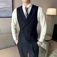 ราคา ชุดเสื้อกั๊ก สูทผู้ชาย กระดุมสองแถว ทรงสลิมฟิต เหมาะสำหรับงานแต่งงาน เจ้าบ่าว และมืออาชีพ ทำงาน สไตล์ปก เหมาะสำหรับเจ้าบ่าว (1731811967162287471)