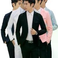 ราคา ชุดลำลองสำหรับผู้ชาย สไตล์เกาหลี เสื้อสูท เสื้อสูทผู้ชาย สูทผู้ชาย (1730003442854103587)