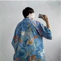 ราคา CHENLZ เสื้อฮาวาย เสื้อเชิ้ต แขนสั้น ลายใบไม้ สีเหลือง-ฟ้า สไตล์แฟชั่น ขนาด M , L , XL , XXL เนื้อผ้าดีมาก เสื้อเชิ้ตผู้ชาย Men's Shirt (1731231866640434868)