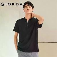 ราคา เสื้อยืดผู้ชาย GIORDANO คอ Henley อ่อนโยน ผ้าฝ้าย 100% เสื้อยืดพื้นฐาน แขนสั้นฤดูร้อน สีพื้น เสื้อยืดลำลองเรียบง่าย 01023418 (1730196972031609753)