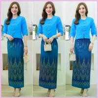 ราคา LANNA-ชุดเซท เสื้อผ้าไทย+ผ้าถุง สีฟ้าใส่วันแม่ ใส่ทำบุญ ใส่ออกงาน ใส่งานแต่ง สวยมากค่ะ ที่นิยมมากที่สุด (1730671336118127225)