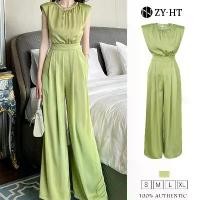 ราคา ZY.HT EraVogue จั๊มสูทผู้หญิง จั๊มสูทสีเขียว จั๊มสูทแขนกุด จั๊มสูทขายาว จั๊มสูทซาติน ชุดทำงาน ชุดไฮโซ จั๊มสูทเซ็กซี่ ชุดเอี้ยมหญิง 50111 (1731889837266733022)