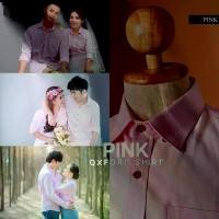 ราคา ชุดคู่รัก เสื้อคู่ (พร้อมส่ง) ไซต์ S-XXL เสื้อเชิ้ตแขนยาวคอปก สีชมพู (1731580139486676429)