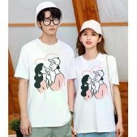 ราคา เสื้อคู่ เสื้อยืด เสื้อคู่รัก เสื้อคู่รักใส่กับแฟน เสื้อคู่เหมือน ผ้าคอตตอนไม่บาง ไม่ย้วย เสื้อยืดคอกลม S-5XLเสื้อยืดสวยๆผู้หญิงสีชมพู เสื้อclub Women Clothing เสื้อ ยู แปดริ้ว (1731816676587309917)