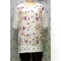 ราคา เสื้อ ลูกไม้คอกลม ชายลูกไม้ มี ปัก ตรงกลาง มี มุก รอบลูกไม้ชาย ขนาด รอบ อก52 นิ้ว ยาว 29 นิ้ว แขน ใน ตัว ผ้า ลินินผสมผ้า ฝ้าย (1729729223785089265)