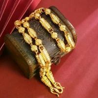 ราคา สร้อยคอชุบทอง, สไตล์เวียดนาม, ลายเมฆแข็ง, ลูกปัดมังกร, ลูกปัดซ่อน Mace ทอง, วัสดุทองเหลือง, เครื่องประดับผู้ชายตัวหนา, มีขายส่ง (1731411726514226821)