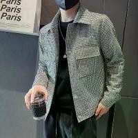 ราคา เสื้อแจ็คเก็ตผู้ชาย ดีไซน์ Houndstooth สไตล์เกาหลี อินเทรนด์ ลำลอง ผู้ชาย แบรนด์อินเทรนด์ เสื้อโค้ท Ruoshuai Chanel Clothing Man เก็ตไฟท์ผู้ชาย (1729901731996601297)