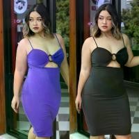 ราคา เดรสสายเดี่ยวไซส์ใหญ่ สายฝอ SEXY - Sexy Cami Plus Size Dress (1729587636136217021)