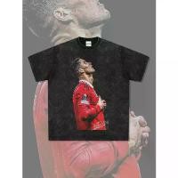 ราคา เสื้อยืดพิมพ์ลาย Ronaldo สไตล์อเมริกันวินเทจคอกลมทรงหลวม เสื้อpikoสเก็ต (1730610781468134001)