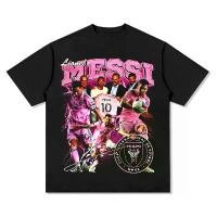 ราคา เสื้อยืดพิมพ์ลาย Messi วินเทจสไตล์อเมริกันคอกลมทรงหลวมผ้าหนา เสื้อpikoสเก็ต (1730610915693791857)