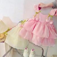 ราคา ชุดเดรสแขนกุดสำหรับเด็กผู้หญิง สไตล์ฤดูร้อน ลายดอกทิวลิป น่ารักและทันสมัย สไตล์เจ้าหญิง ถุง เดน ขึ้น ไป baby ยูนิคอร์น / สายรุ้ง ไดโนhaha ม่วง ชุดนอน baby pants เซ แรก (1731728017963451409)